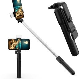 NKKL Perfect Design Selfie Stick Strong With Light, Multi Purpose Use Bluetooth Remote_VR36 Bluetooth Selfie Stick-image-12