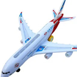 MUSICAL,SELF ROTATING AIR BUS TOY (Multicolor)-19