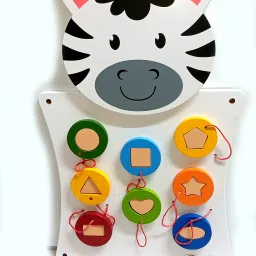 Zebra Activity Wall Learning Shape Toys Toddler Activity Center-image-23