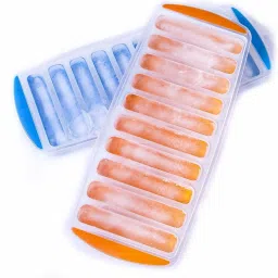 Silicone Ice Cube Tray Easy To Pop-Out Make 10 Froze Sticks Orange, Blue Plastic Ice Cube Tray-image-85