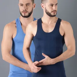 Pack of 2 Dollar Lehar Combed Cotton Men's Multicolour Vest Men Vest-image-9