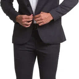 Men CLEAN LAPEL 2 BTN SUIT IN URBAN FT Self Design Suit-image-64