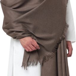 Royal-E-Kashmir Wool Solid Men Shawl-image-17