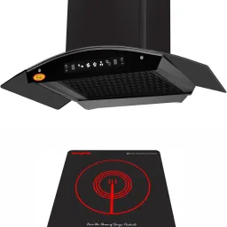 Combo of Induction Cooktop (IP) and NET 75 cm Auto Clean Wall Mounted Black 1400 CMH Chimney-31