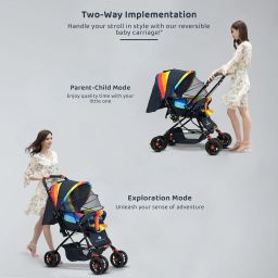 staranddaisy Reversible Baby Stroller and Pram with Mosquito Net and Wheel Breaks Stroller image 3