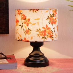 new era Multicolor Cotton Shade Lamp With Black Base-picture-18