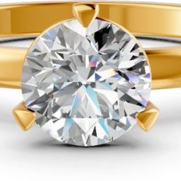 1Ct Round Cut Moissanite Women 3 Prong Solitaire Ring 14K Yellow Gold Plated Sterling Silver Gold Plated Ring-image-33
