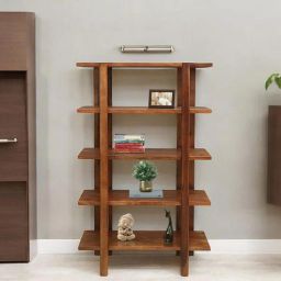 woodsworth from pepperfry Pandrup Mango Wood Book Shelf In Walnet Finish-picture-41