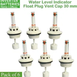 6pc 30mm Inverter Battery Water Level Indicator Tubular Flat Float Cap Vent Plug Hydrometer-27