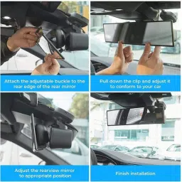 lavitra Manual Rear View Mirror, Vanity Mirror For Universal For Car Universal For Car image 5