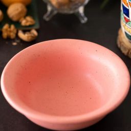 glimpse homes Pink 250ml Pink Ceramic Serving Bowl-picture-42