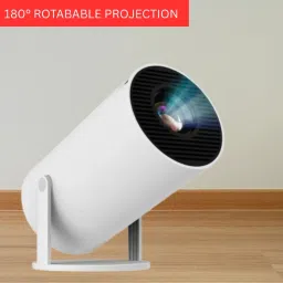 Guggu Protable Projector for Home 4K Support With Built-in App Netflix/YouTubeP209 (4500 lm / 1 Speaker / Wireless / Remote Controller) Portable Projector-0