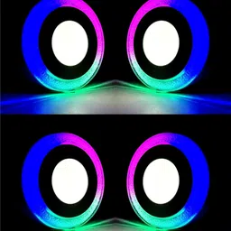 hybrix LED Ceiling Surface Light 6 Watt [3+3 Watt] Down Light, Ceiling Surface Mounted Spotlight, Dual Color 3D Effect Super Bright BLUE & White Combination, 4 Inch Diameter, No Need To Cut Ceiling (PACK OF 4) Surface Ceiling Light Ceiling Lamp-picture-0