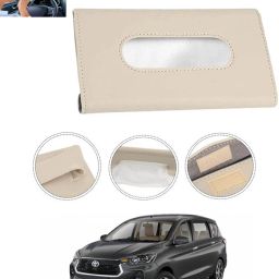 New Excellent Bright Color Beige Rectangle Shape Tissue Box For-219 Vehicle Tissue Dispenser-image-3