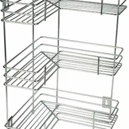 Utensil Kitchen Rack Stainless Steel 3 Layer L-Shape Corner Stand for kitchen Rack Utensil Kitchen Rack Steel-image-66
