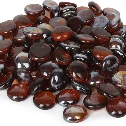 GLASS-STONE-BROWN-03 Regular Round Fire Glass Pebbles-image-6