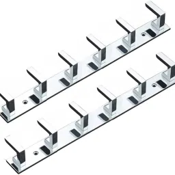 6 Pin Wall Mounted Wall ,Door Hooks Rail for Hanging Key Aluminium Shirt Pack of 2 Hangers ForShirt-picture-11