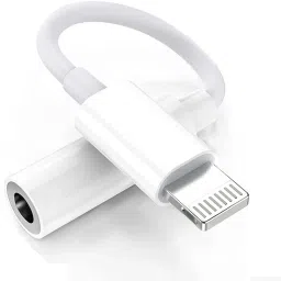 Hespa White Lightning to 3.5mm AUX Adapter | Headphone Jack Audio Converter Phone Converter-41