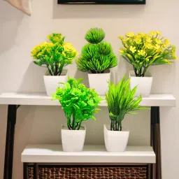 voidrop Set of 5 Artificial Desk Potted Plants-picture-2