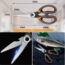 shuttle Kitchen Scissors Use for Multi-Function Chicken, Poultry, Fish, Meat, Vegetable Scissors image 4