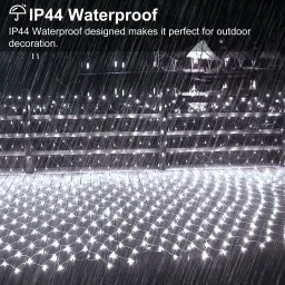 home delight 192 LEDs 3 m White Flickering Net/Mesh Rice Lights image 3