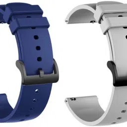 Antoj 22mm Soft Strap (compatible Watch List In Photo & Description) Smart Watch Strap (Blue and Grey ) Smart Watch Strap-image-43