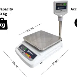 KiloMaxx KM-10, 30Kg With Front and Pole Display For Shop Kirana Industrial Uses Weighing Scale image 2