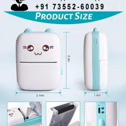 ENMORA Portable Printer, Mini Pocket Wireless Bluetooth Thermal JGW8 Multi-function Monochrome Label Printer image 4