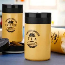 wens (Set of 3) Tea Sugar Coffee Container (Multicolour)-picture-43