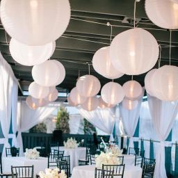 Hanging paper White Lantern 10Pack of L 12 inch 75 White Paper Hanging Lantern-1