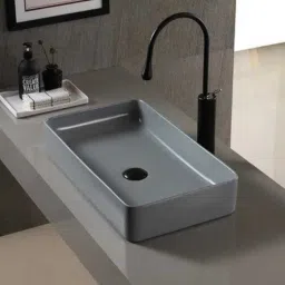 BIG SIZE DESIGNER PREMIUM TABLE TOP COUNTER TOP WASH BASIN 24x13.5x5 Slate_grey Table Top Basin-image-15