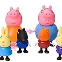 Pig Family & Friends Toy Set | Peppa Figure Playset | Articulated Hands & Legs-image-87