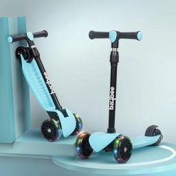 Kids Kick Scooter for Kids Baby Runner Skate Scooter with LED PU Wheels & Brake-image-21