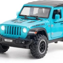 1:32 Die Cast Jeep Wrangler With Open Door, Lights & Sounds Alloy Metal Car Toy-43