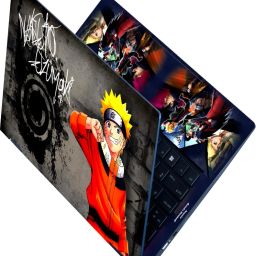 Techfit Full Body Laptop Skin Upto 15.6 Inches - Anime Uzumaki Naruto Action Black Back Self Adhesive Vinyl Laptop Decal 15.6-picture-10
