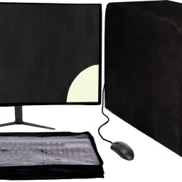 UTSAV SALES Desktop Cover Full Set for 24 inch Monitor, Keyboard, CPU - Set 3-31