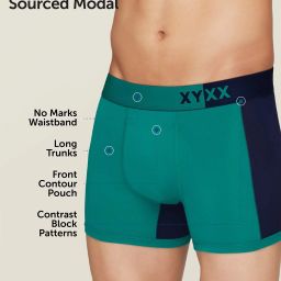 xyxx Pack of 2 Dualist Intellisoft Micro Modal Color Blocked Solid Men Trunk image 4