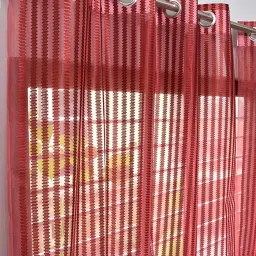 tanishka fabs 152 cm (5 ft) Net Semi Transparent Window Curtain (Pack Of 2) image 2