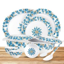 Pack of 40 Melamin Dinner Set, 40 Pieces, Service for 6 Dinner Set-image-59
