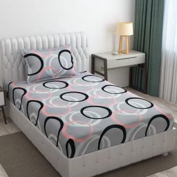 140 TC Polycotton Single Abstract Flat Bedsheet-image-7