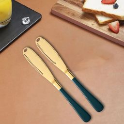 Stainless Steel Butter Spreader, Cheese Knife, Dessert Knife, Table Knife Set-image-68