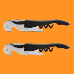 PACK OF 2 Stainless Steel Wine Cork Screw Sommelier Knife Bottle Opener H62 PACK OF 2 Stainless Steel Wine Cork Screw Sommelier Knife Bottle Opener K62 Bottle Opener-image-91