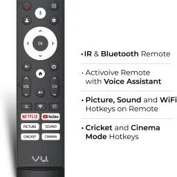 vu 139 cm (55 inch) Ultra HD (4K) LED Smart Google TV with VuOn 1.5 Processor I Perfect Phone Partner I 2-Way Bluetooth I Camera Support for Video Conferencing I Cricket Mode & Cinema Mode I WiFi Remote Control I Dolby Vision I 24W DTS Virtual X Sound I Game Dashboard I Blue Light Protection (2024 edition) image 4