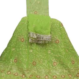 Embroidered Semi Stitched Rajasthani Poshak-image-0