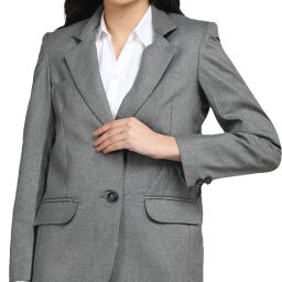 Women Solid Single Breasted Casual Blazer-image-65