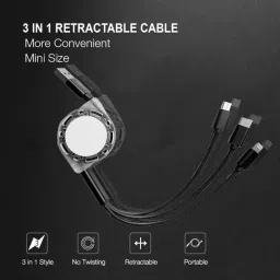 G2L 3 in 1 fast Charging Type-C Micro Phone Smart Charge 3 Port Data Cable Charging Pad image 3