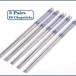 Cooking, Decorative, Eating, Training Stainless Steel Chinese, Japanese, Korean, Vietnamese Chopstick-image-65
