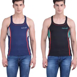 dollar bigboss Pack of 2 Cotton Racerback Styled Gym Men Vest-picture-27