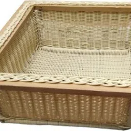 Wooden PVC Wicker Basket Modular Kitchen Pull Out Basket for Onion, Potato 22x18x8inch Storage Basket-image-98