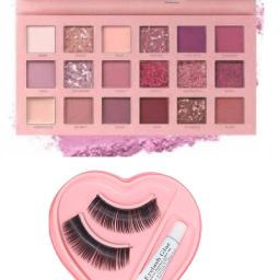 Nude Eyeshadow Palette With Eyelashes-image-5